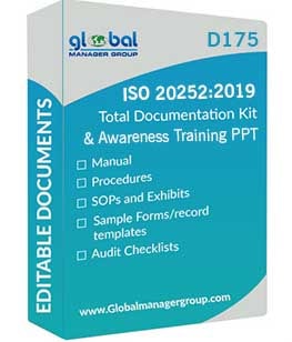 ISO 20252 Documents Kit with Manual, Procedures, Audit Checklist