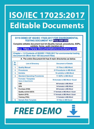 Editable ISO 17025 Documents with Manual, Checklist, Procedures