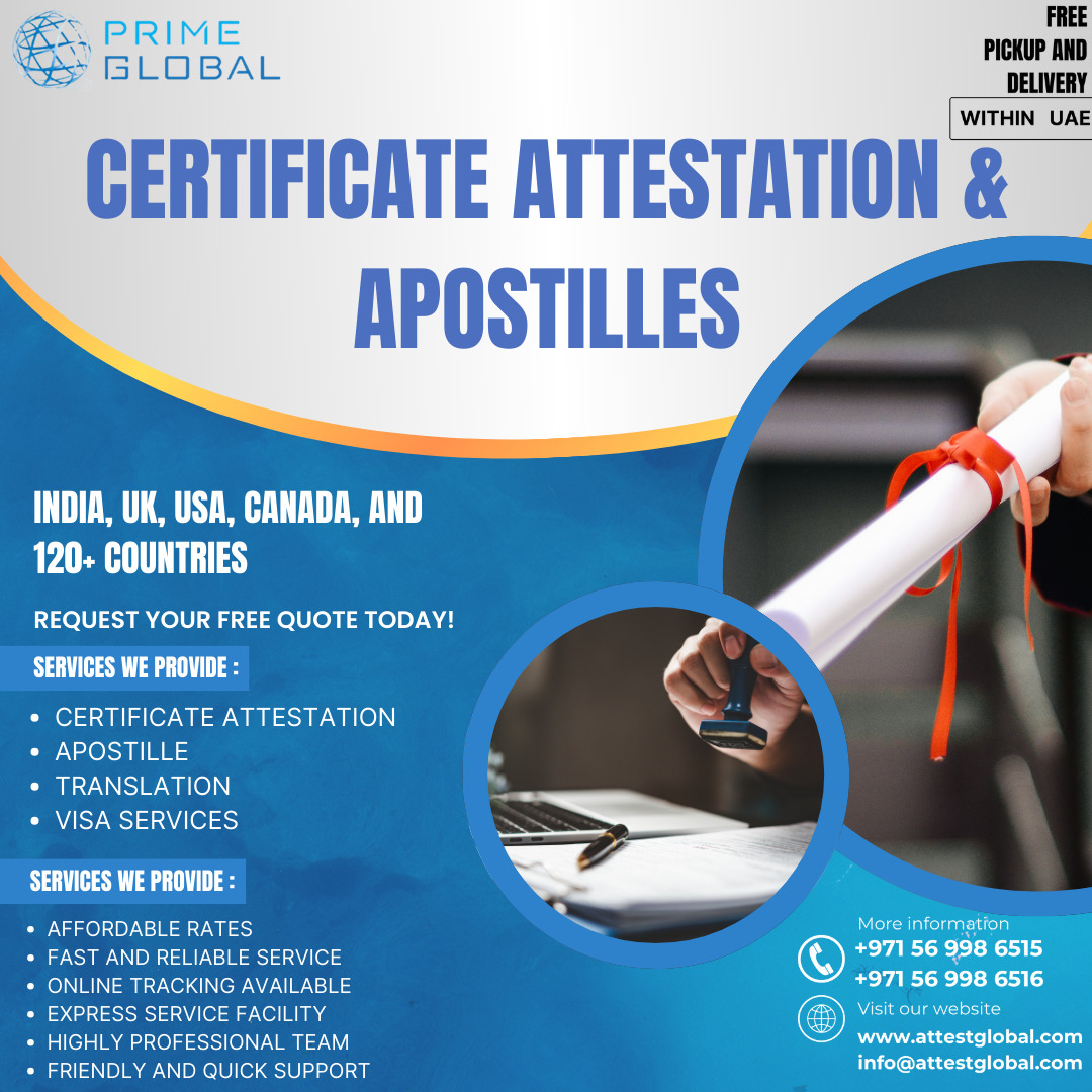 Affordable certificate attestation services in Abu Dhabi, Dubai and UAE - Mumbai