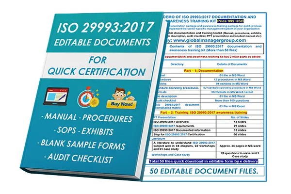 ISO 29993 Consultant for Certification